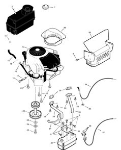 Engine Mount Assembly Diagram and Parts List for 465600X48A 2005 Briggs and Stratton Lawn Tractor